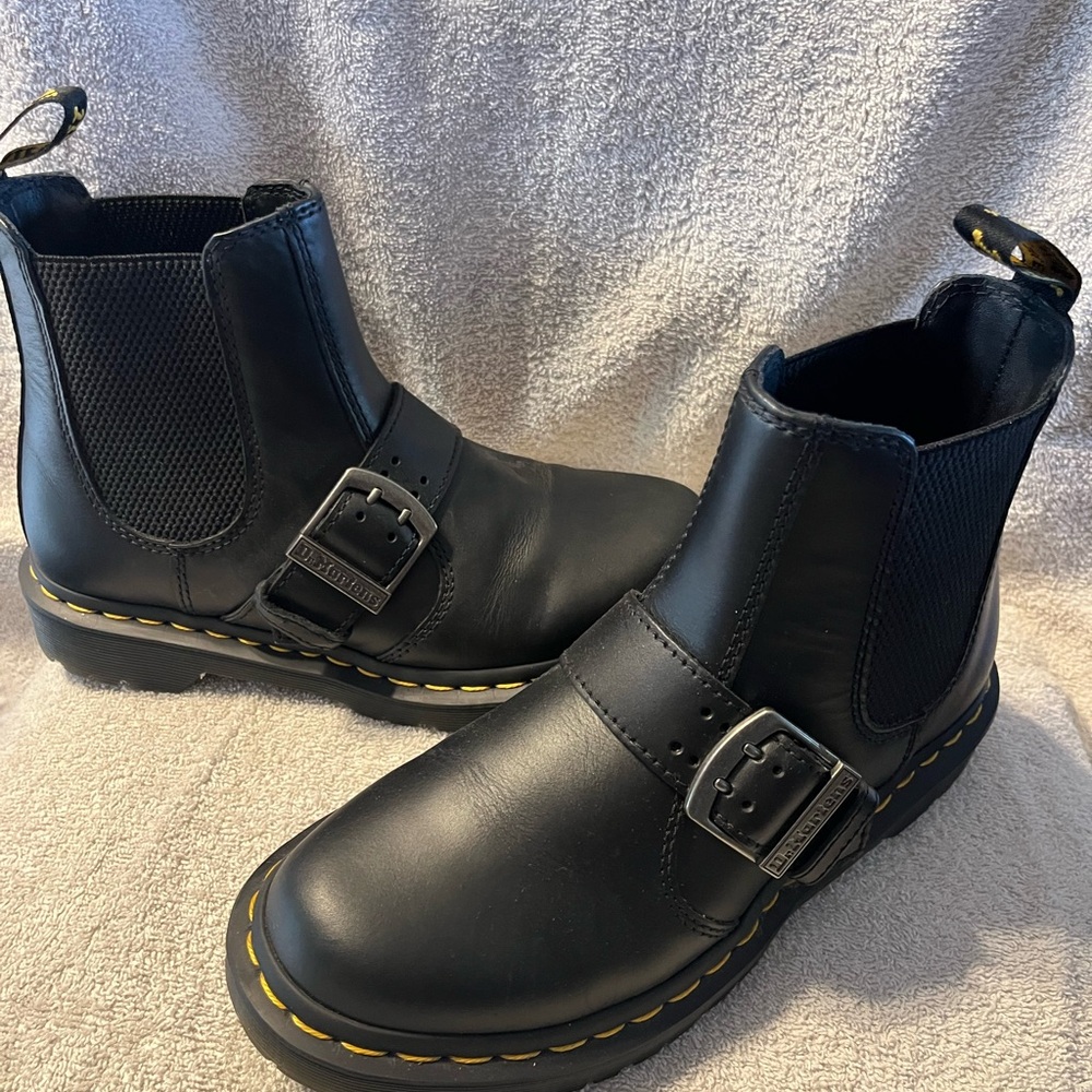Dr. Martens Black Leather Boots - Picture 2 of 6
